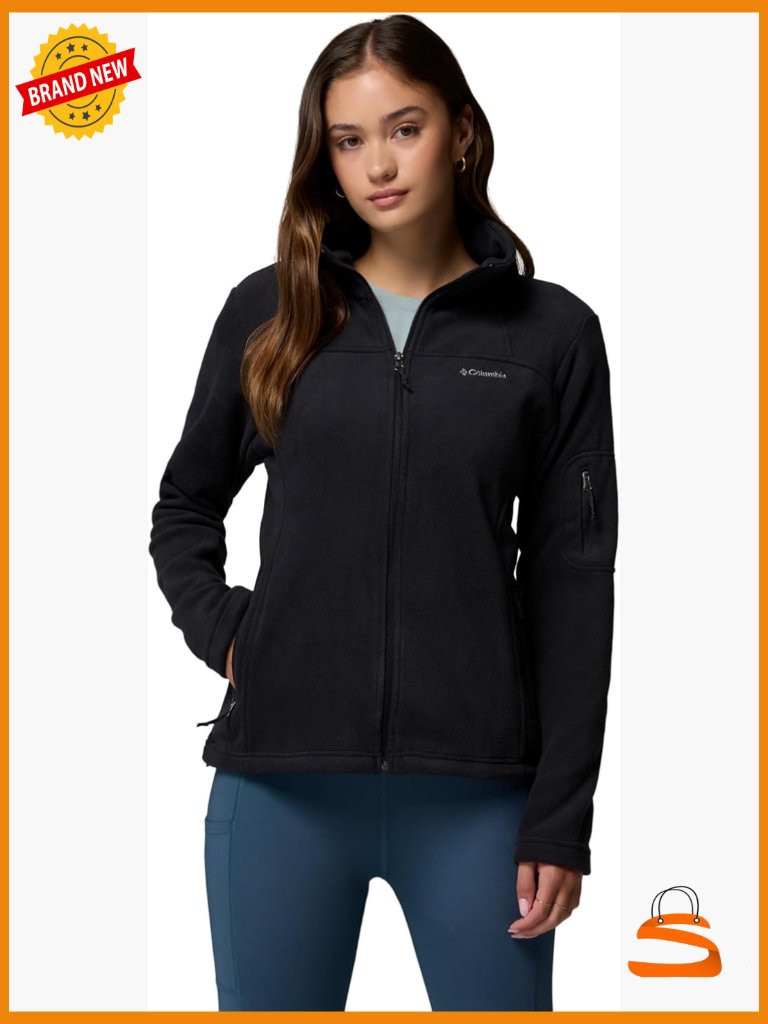Women's Fleece Jacket Full Zip Zippered Pockets Lightweight Outdoor